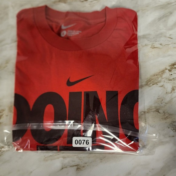 Nike Polo Shirt Men Large Deep Red Loose Fit Short Sleeve - Picture 10 of 10